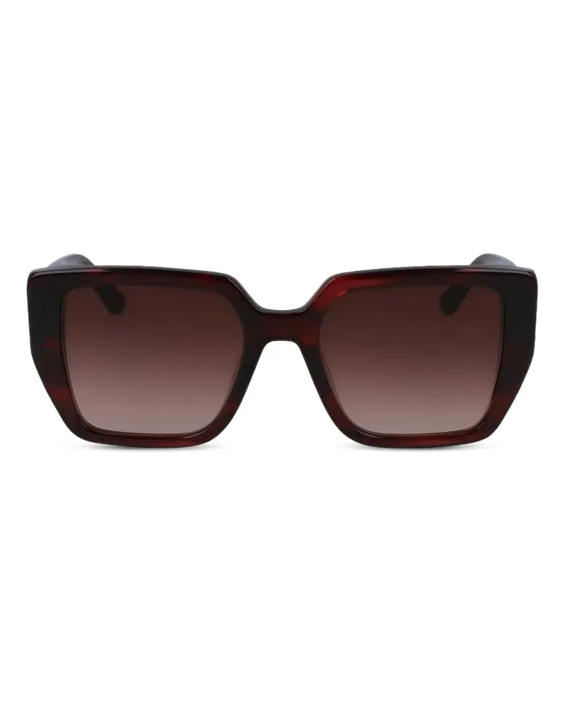 Karl Lagerfeld striped square-frame sunglasses - Braun Braun