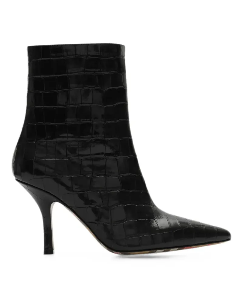 Burberry Stiefeletten mit Kroko-Effekt - Schwarz Schwarz