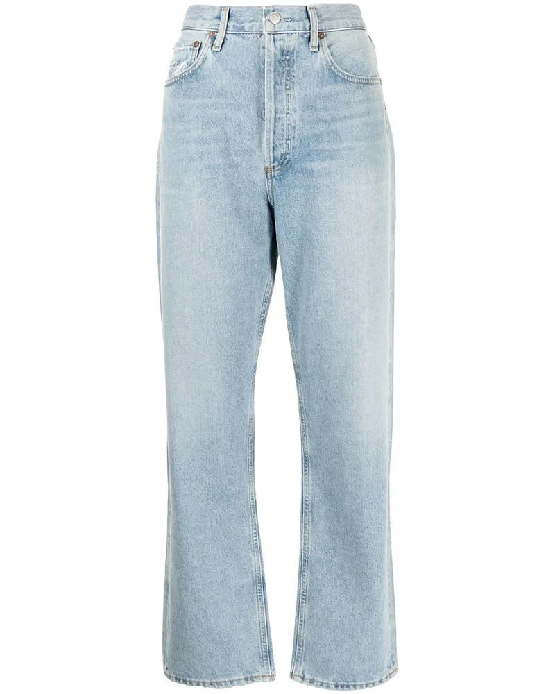 AGOLDE Gerade High-Rise-Jeans - Blau Blau