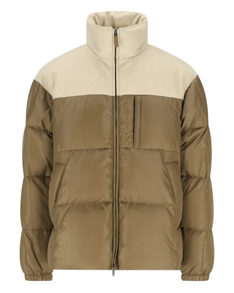 TOD'S Gefütterte Jacke mit Kontrasteinsätzen - Braun Braun