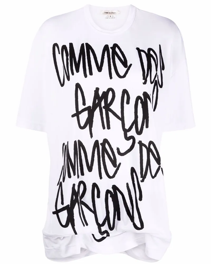 Comme des Garçons T-Shirt mit Logo-Print - Weiß Weiß