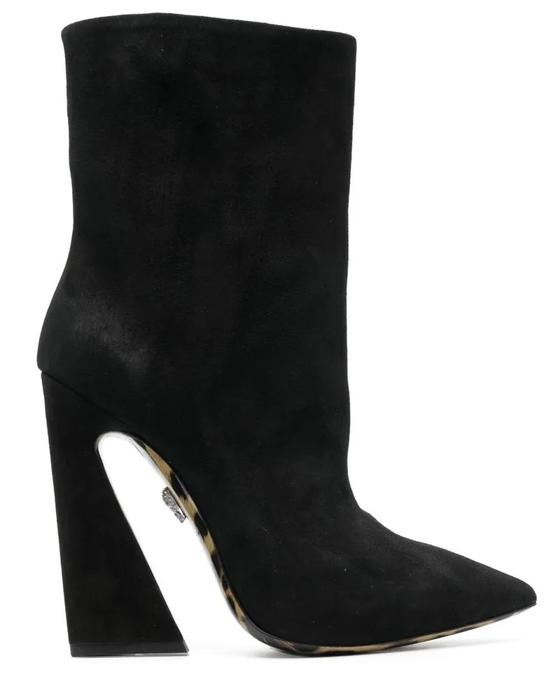 Philipp Plein Stiefeletten mit Leoparden-Sohle 130mm - Schwarz Schwarz