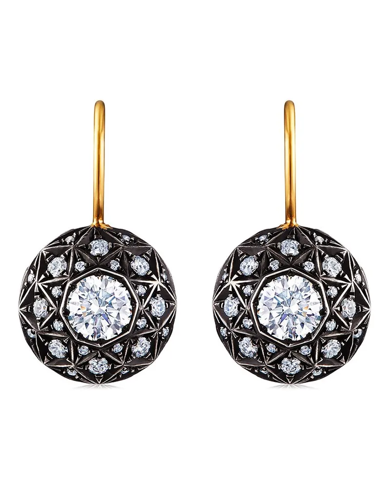 Fred Leighton 18kt Gelbgoldohrringe mit Diamanten Gold
