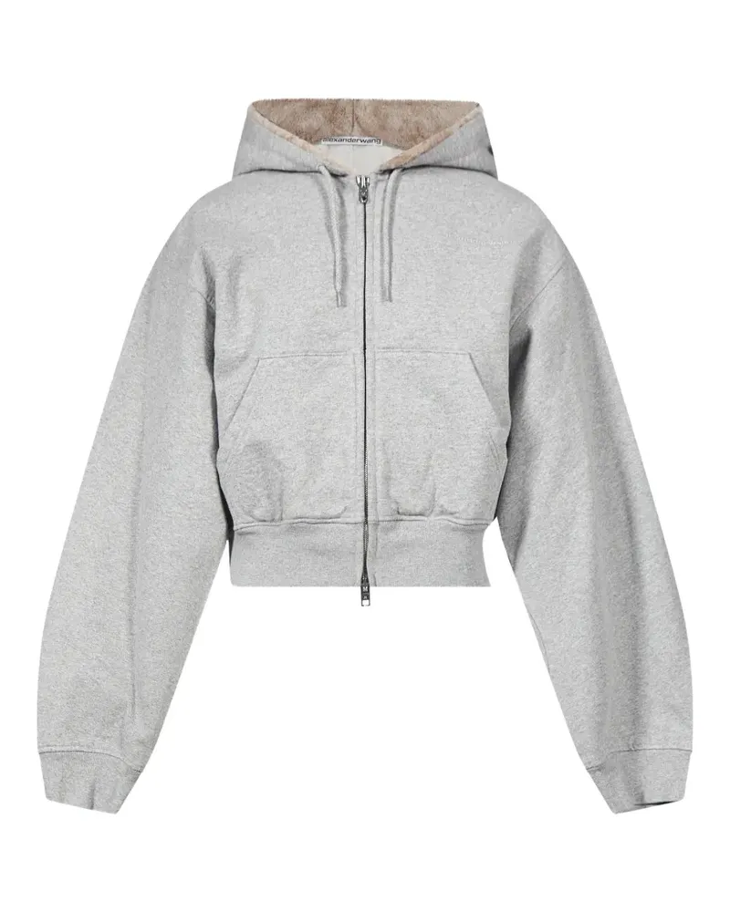 Alexander Wang Kapuzenjacke mit Kapuze aus Faux Fur - Grau Grau