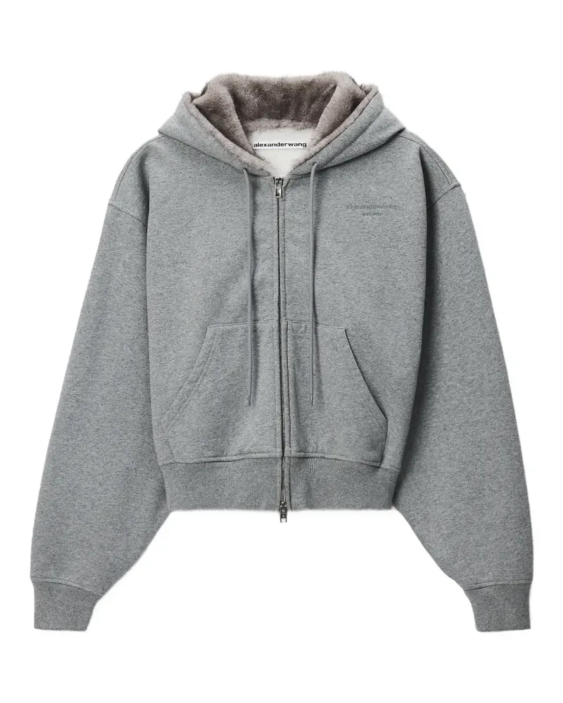 Alexander Wang Kapuzenjacke mit Kapuze aus Faux Fur - Grau Grau