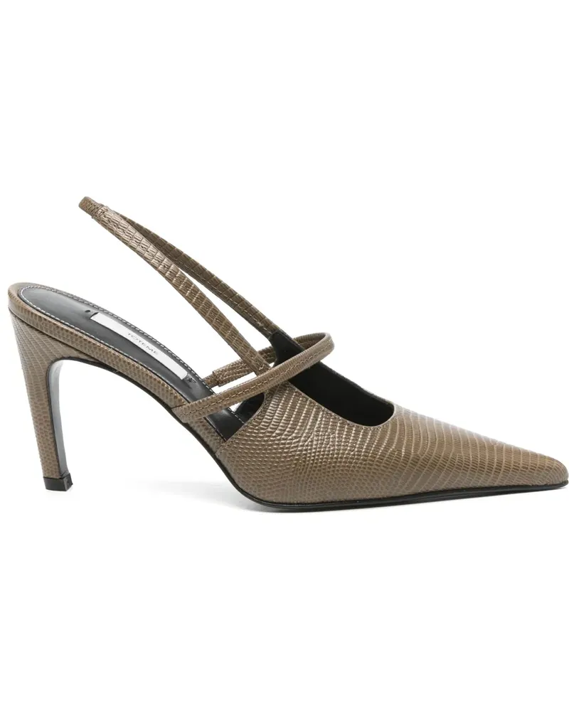 Totême Slingback-Pumps mit Eidechsen-Prägung 100mm - Grün Grün