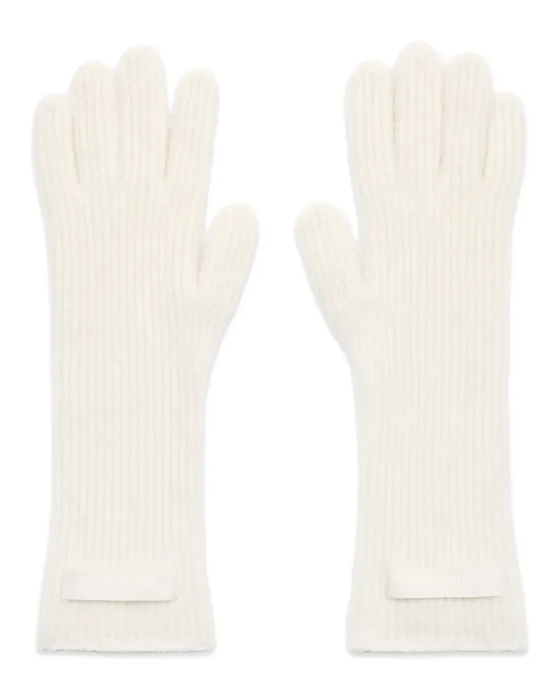 Jacquemus The Gros Grain Handschuhe - Weiß Weiß