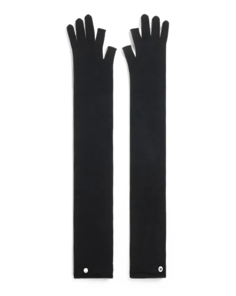 Rick Owens knitted fingerless gloves - Schwarz Schwarz