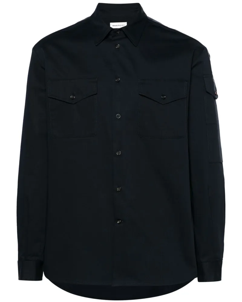 Alexander McQueen Hemd mit Logo-Details - Blau Blau
