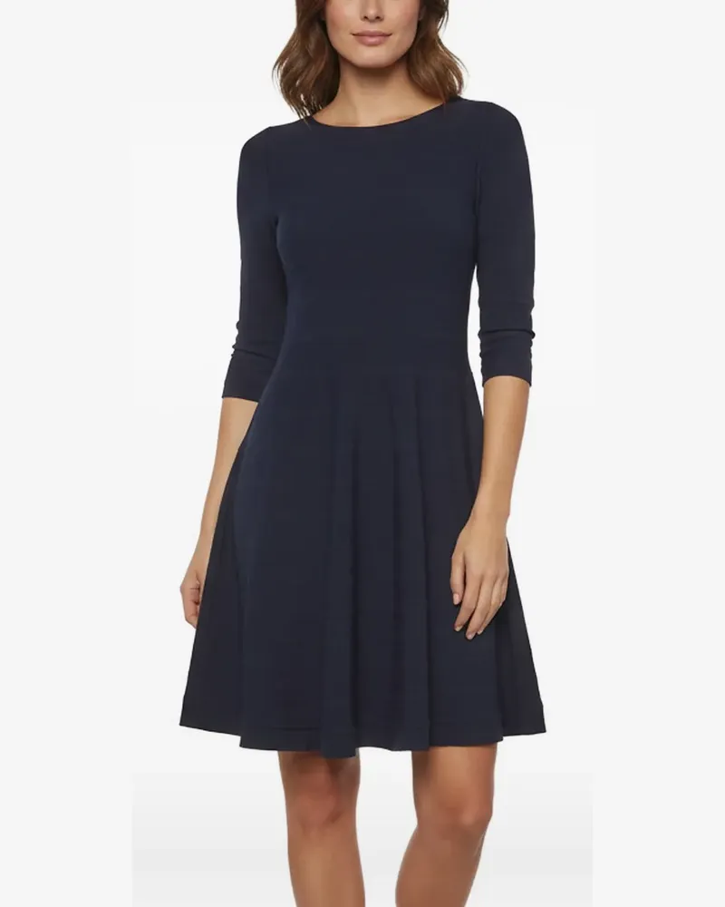 FourTwoFour on Fairfax Ausgestelltes Kleid aus Stretch-Strick - Blau Blau