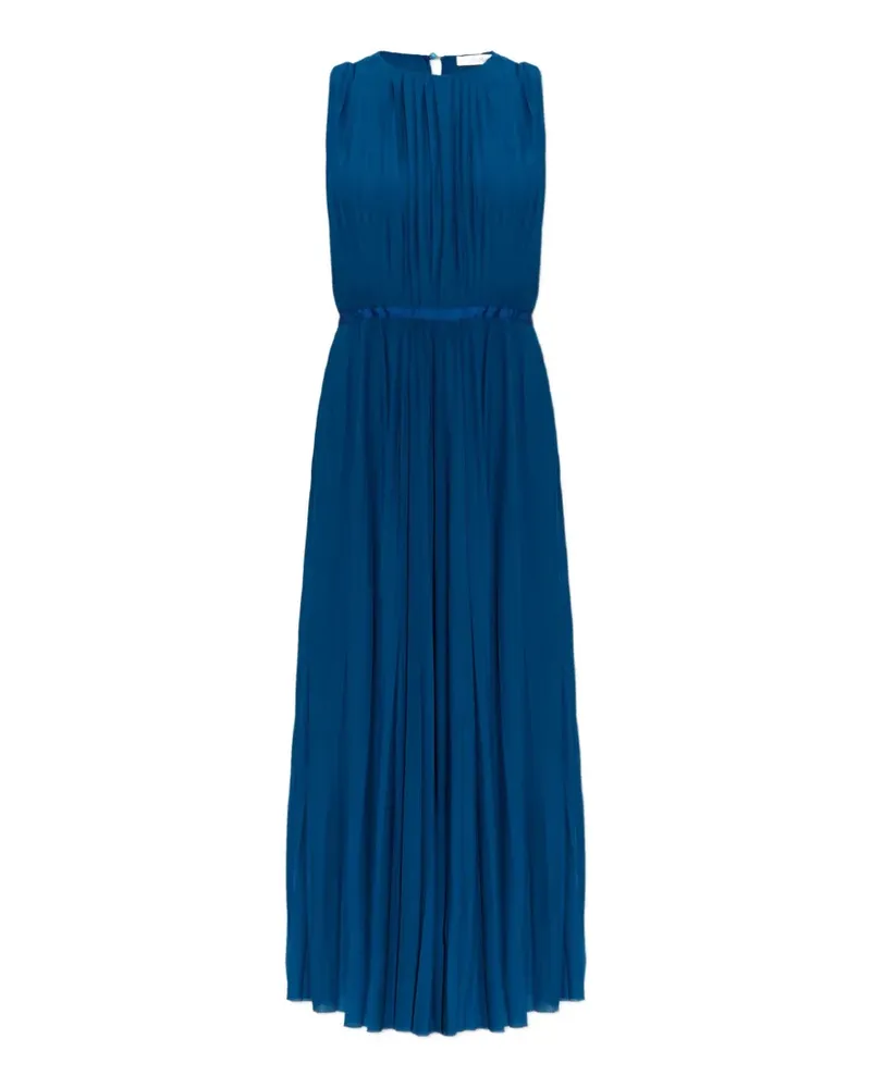 Max Mara Ärmelloses Midikleid mit Falten - Blau Blau
