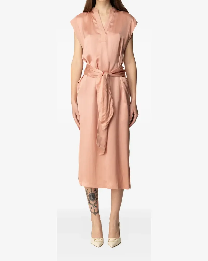 Twin-Set Midikleid mit Gürtel - Rosa Rosa