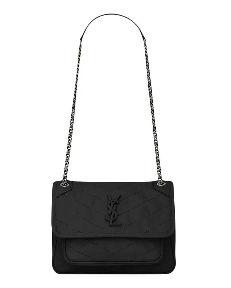 Saint Laurent Mittelgroße Niki Schultertasche - Schwarz Schwarz