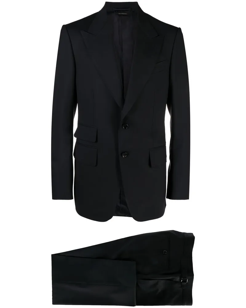 Tom Ford Anzug mit steigendem Revers - Blau Blau