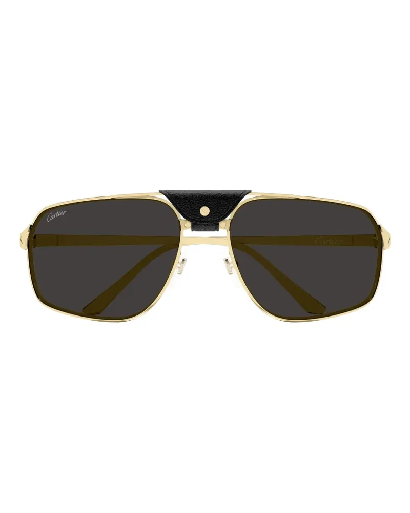 Cartier geometric-frame sunglasses - Gold Gold