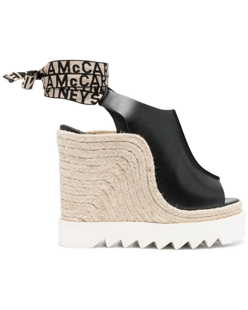 Stella McCartney Gaia Wedge-Espadrilles 130mm - Schwarz Schwarz
