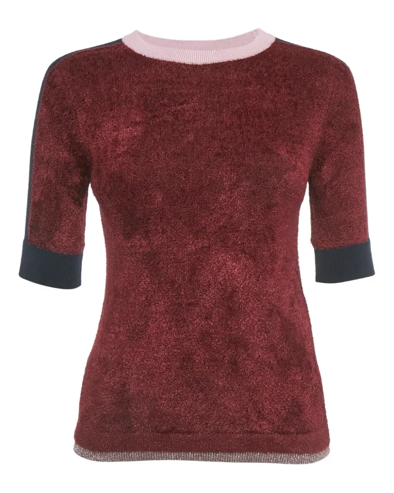 Max Mara knit contrast-trim sweater - Rot Rot