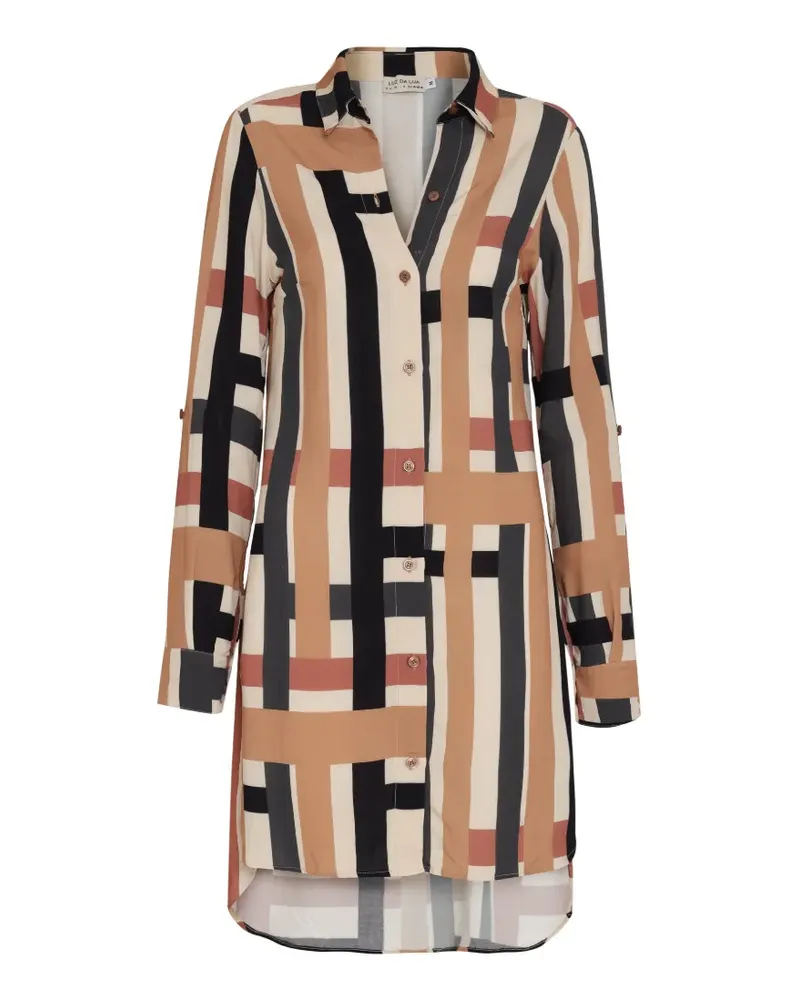 Amir Slama Gestreiftes Kleid - Nude Nude