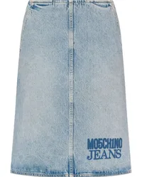 Moschino Bleistiftrock aus Baumwolle Blau