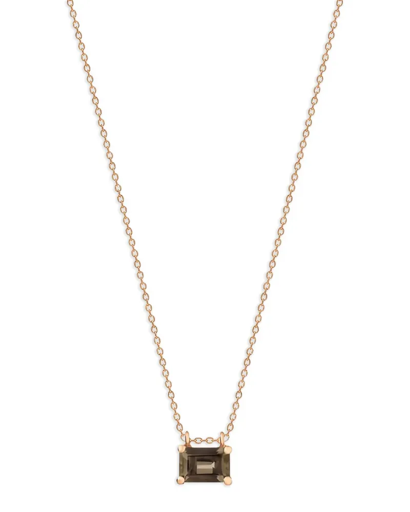 ginette_ny Mini Cocktail smoky quartz necklace - Rosa Rosa