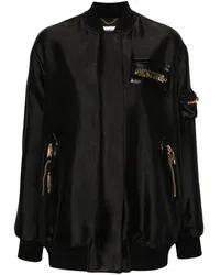 Moschino Bomberjacke mit Logo-Stickerei Schwarz