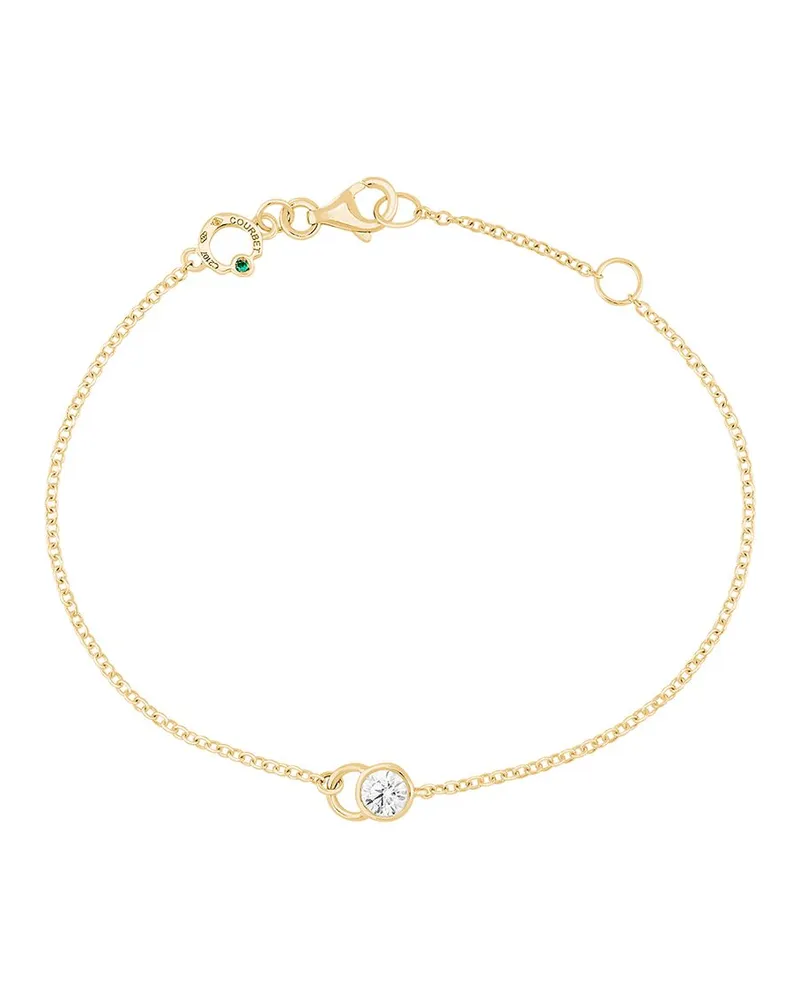 COURBET 18kt Gelbgoldarmband mit synthetischem Diamanten Gold