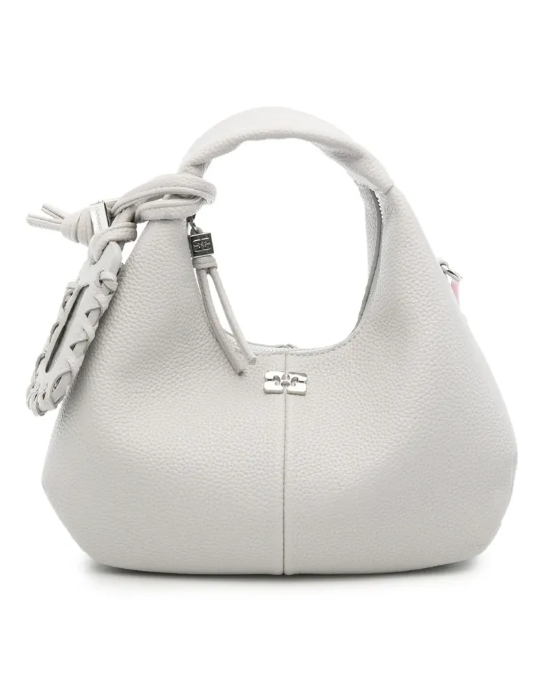 Ganni Handtasche mit Logo-Schild - Grau Grau