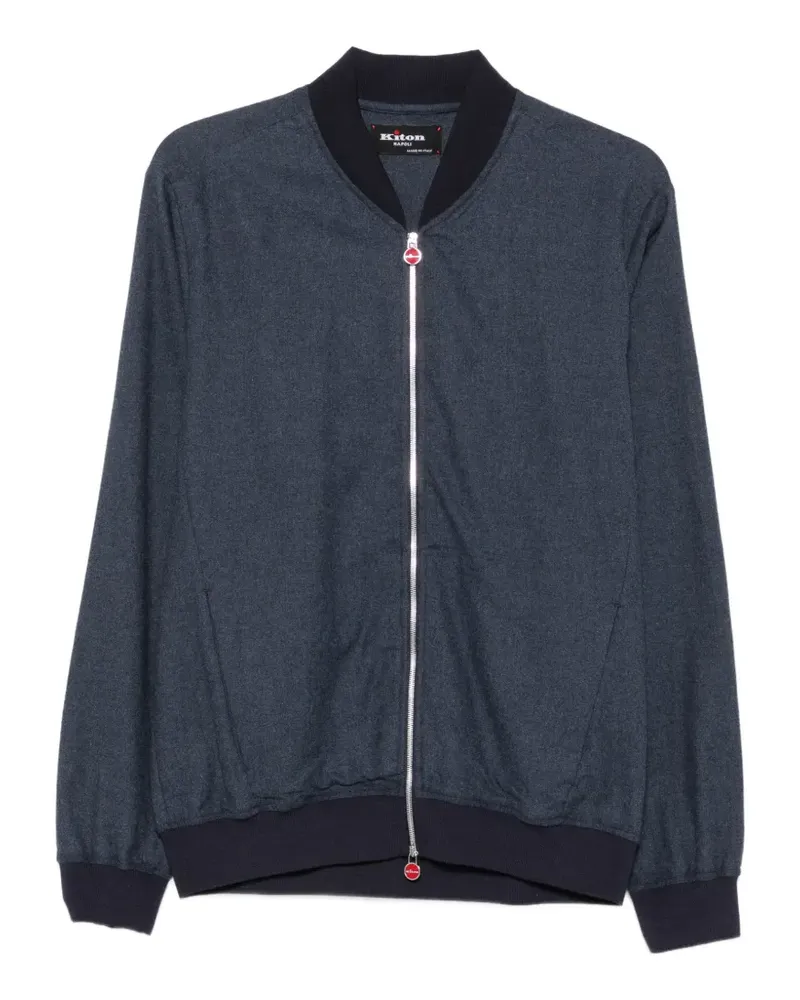 Kiton Bomberjacke mit Reißverschluss - Blau Blau