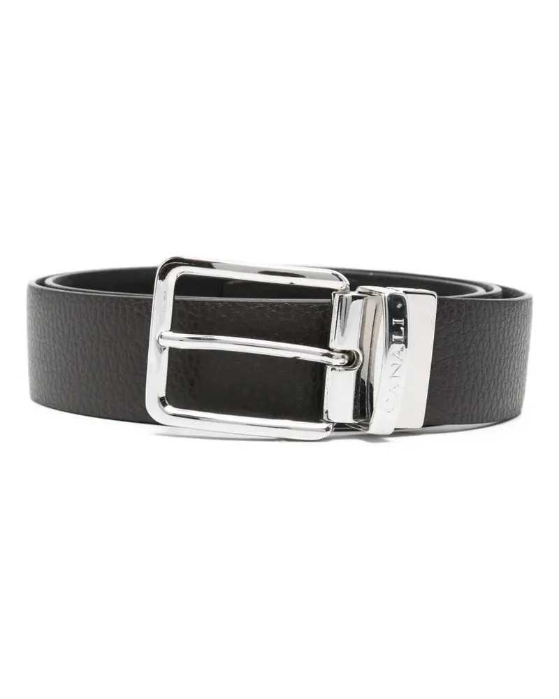 Canali Strukturierter Gürtel - Braun Braun