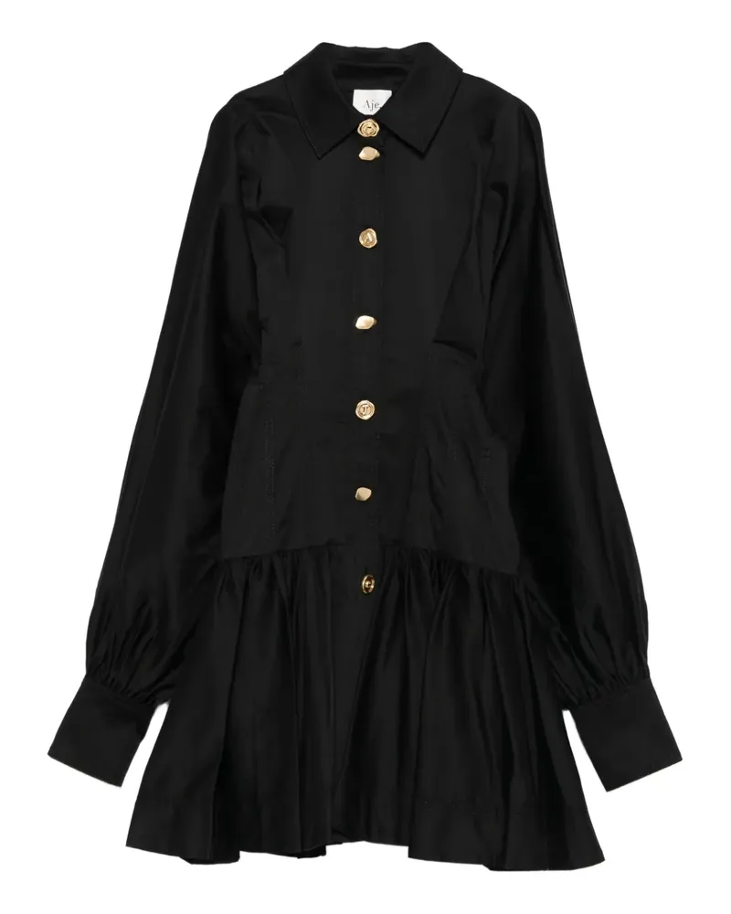 Aje. Alexa Minikleid mit Knöpfen - Schwarz Schwarz