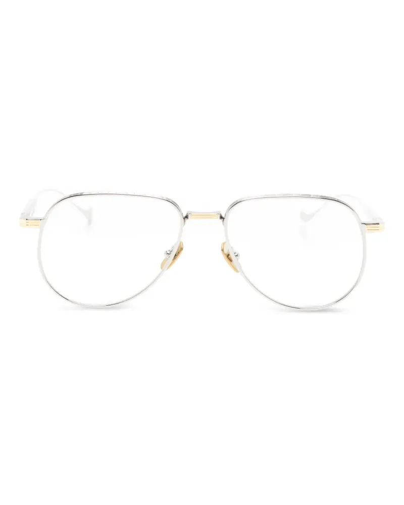 Cutler and Gross Geometrische Pembroke Brille - Silber Silber