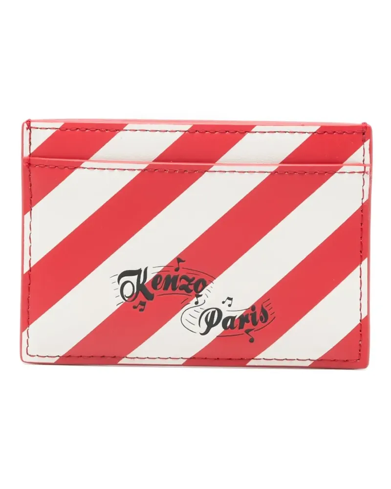 Kenzo striped card holder - Rot Rot