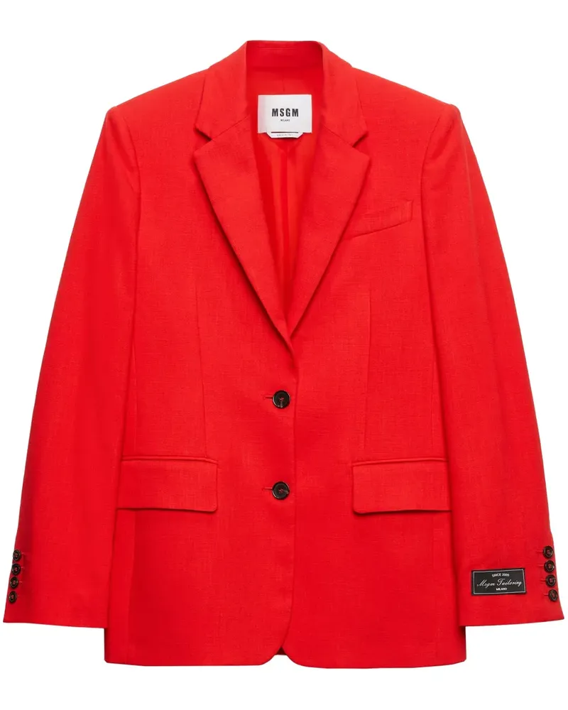 MSGM Einreihiges Sakko - Rot Rot