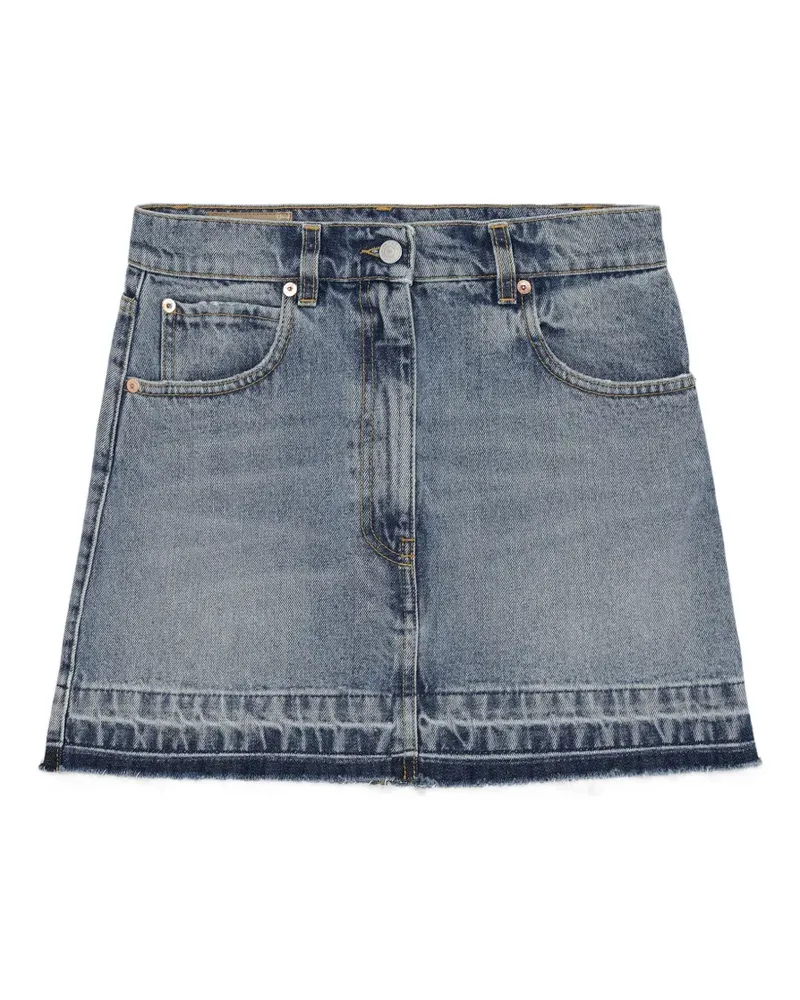 Fortela frayed-hem mini denim skirt - Blau Blau