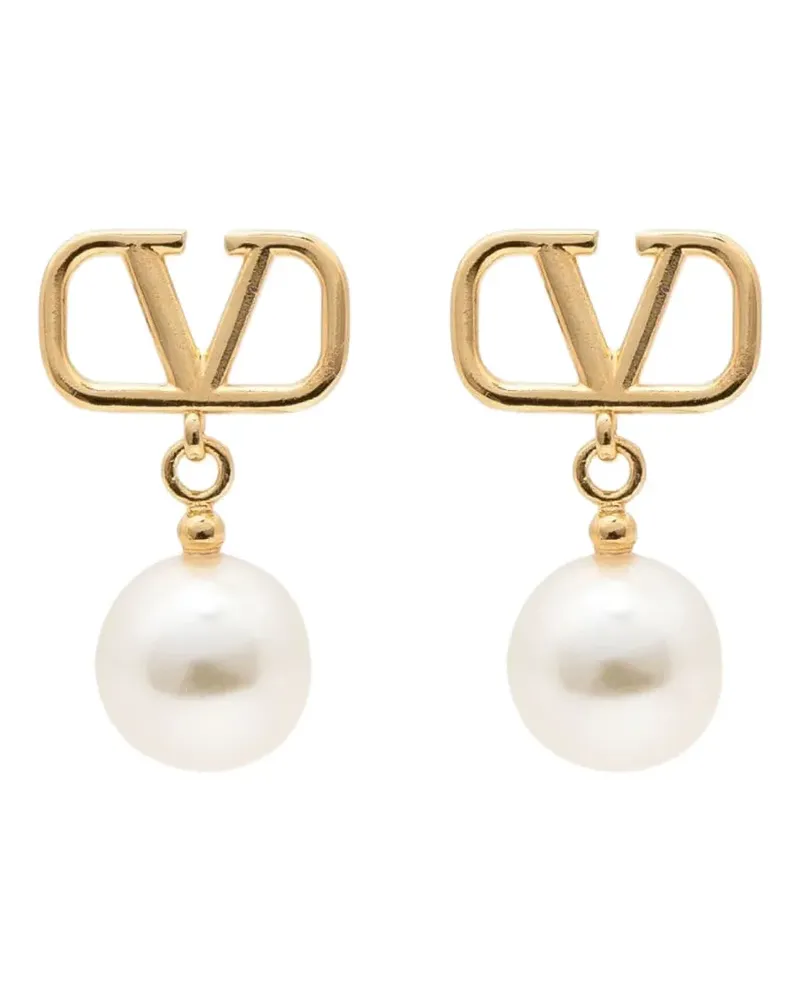 Valentino Garavani x Swarovski VLogo Signature Perlenohrringe - Gold Gold