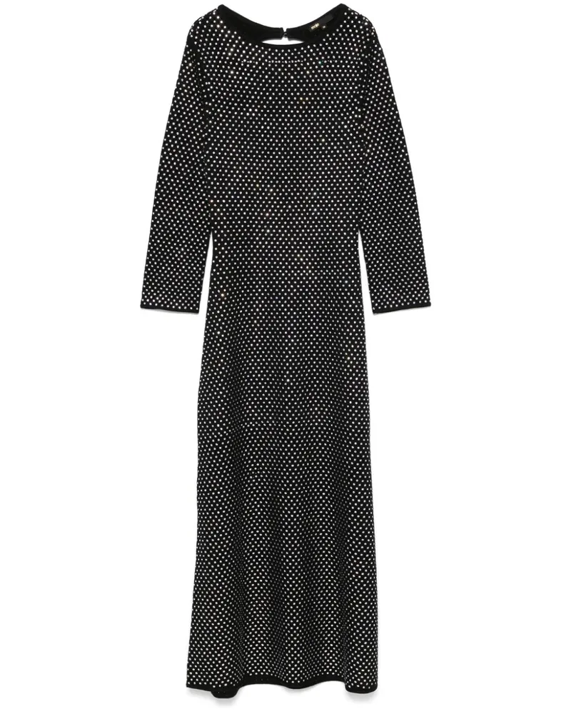 Maje Maxikleid mit Strass - Schwarz Schwarz