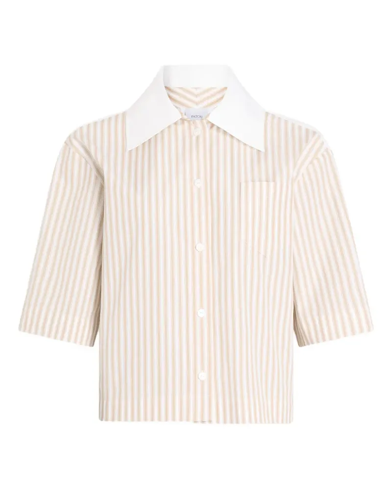 Patou Gestreiftes Hemd - Weiß Weiß