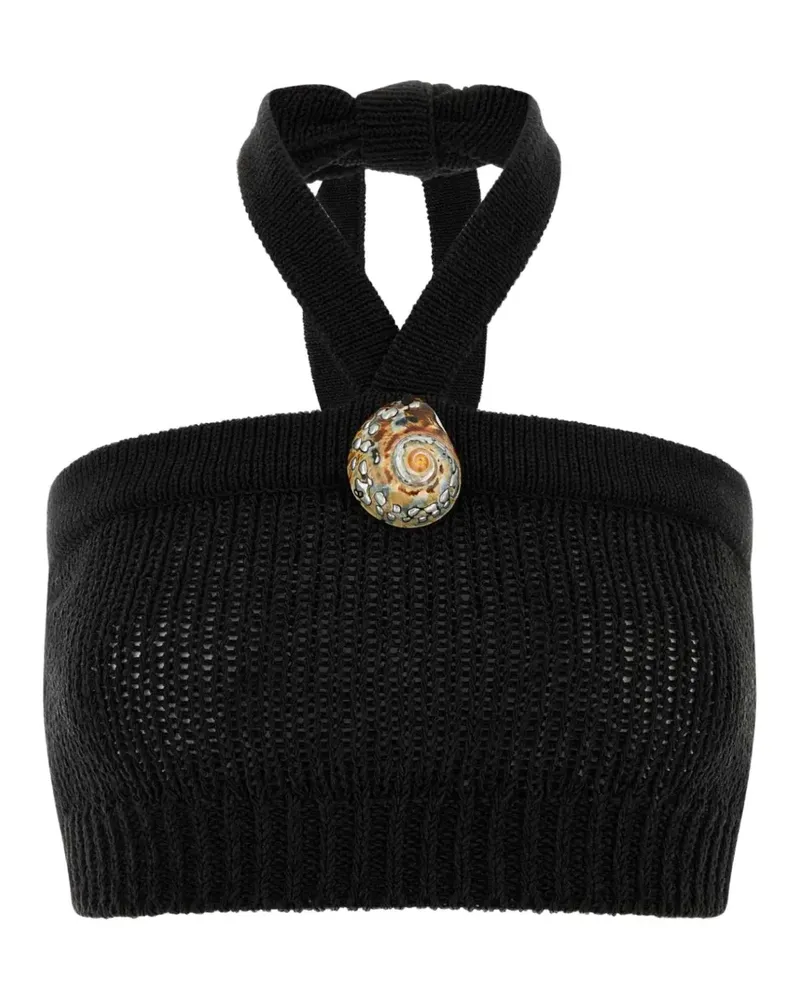 Alanui Island Memories crop top - Schwarz Schwarz