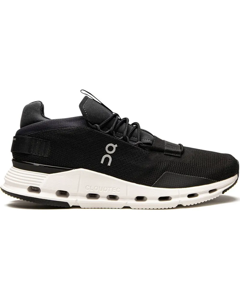 ON Cloudnova Black/Phantom White Sneakers - Schwarz Schwarz
