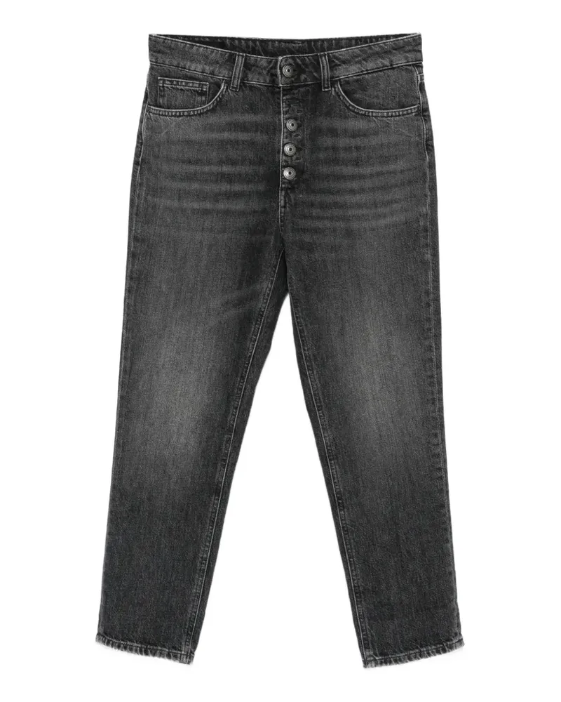 Dondup Koons Cropped-Jeans - Schwarz Schwarz