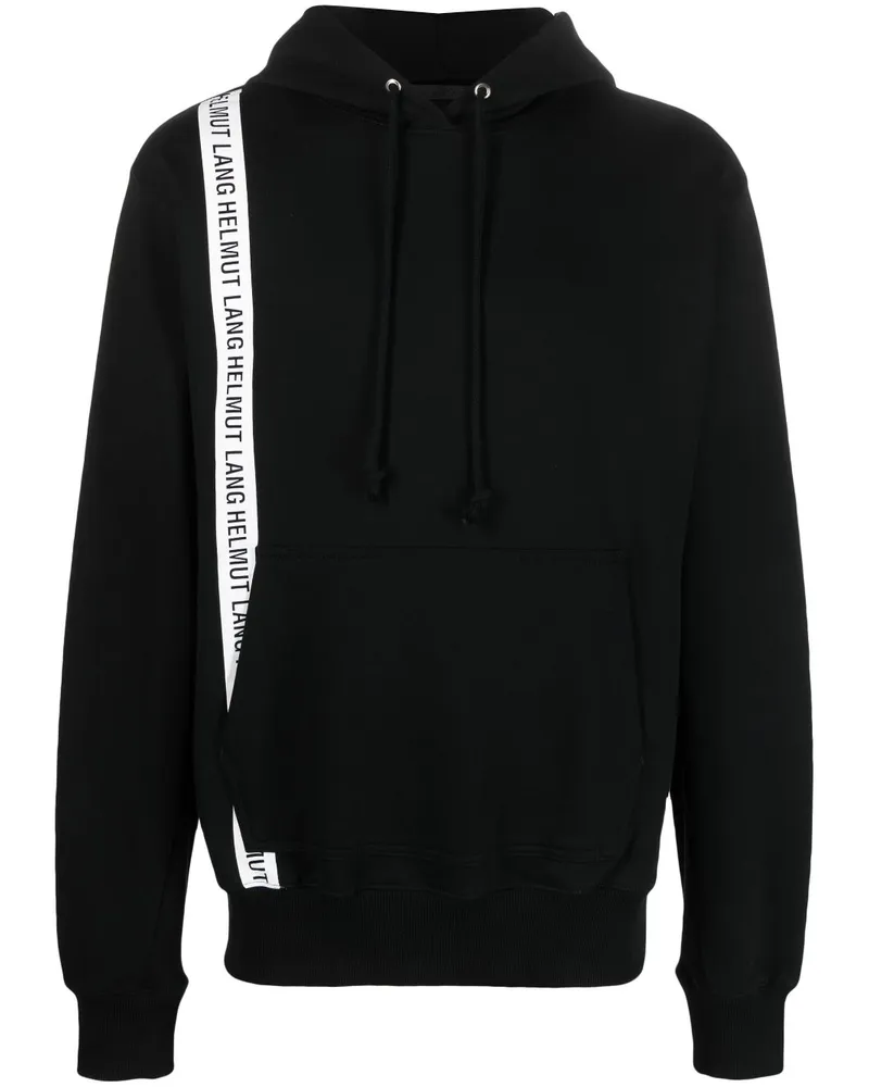 Helmut Lang Hoodie mit Logo-Print Schwarz