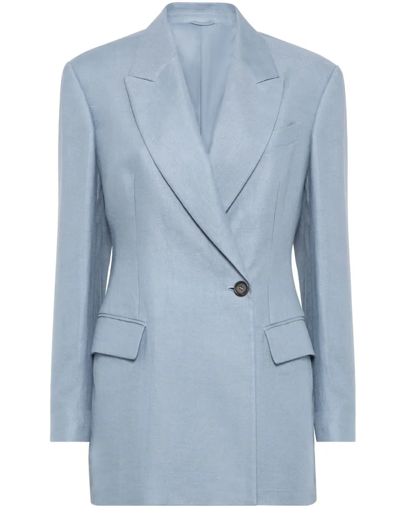 Brunello Cucinelli Blazer aus Gabardine - Blau Blau
