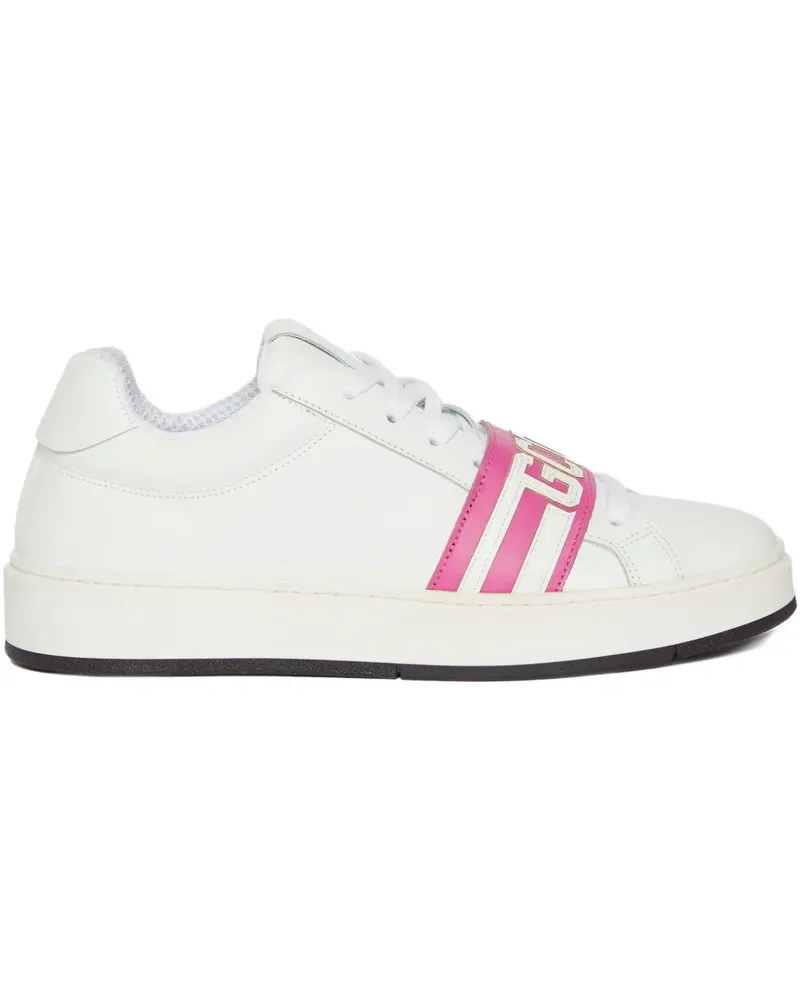 GCDS Sneakers mit Logo-Riemen - Weiß Weiß