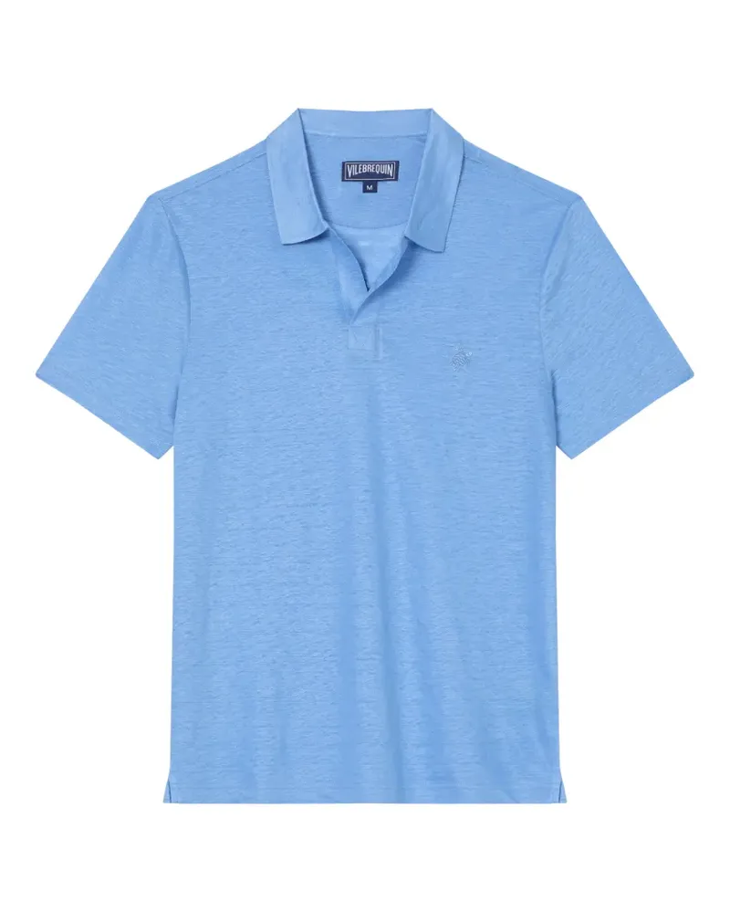 Vilebrequin Pyramid Poloshirt aus Leinen - Blau Blau