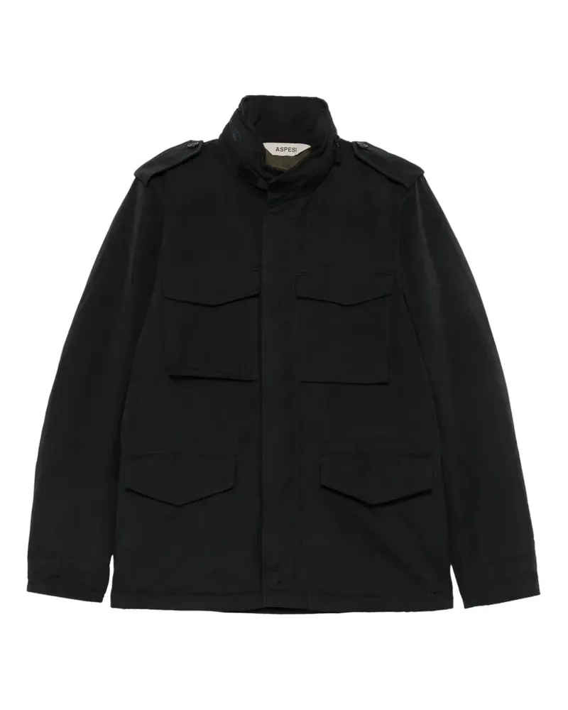 ASPESI Minifield Jacke mit Schulterklappen - Blau Blau