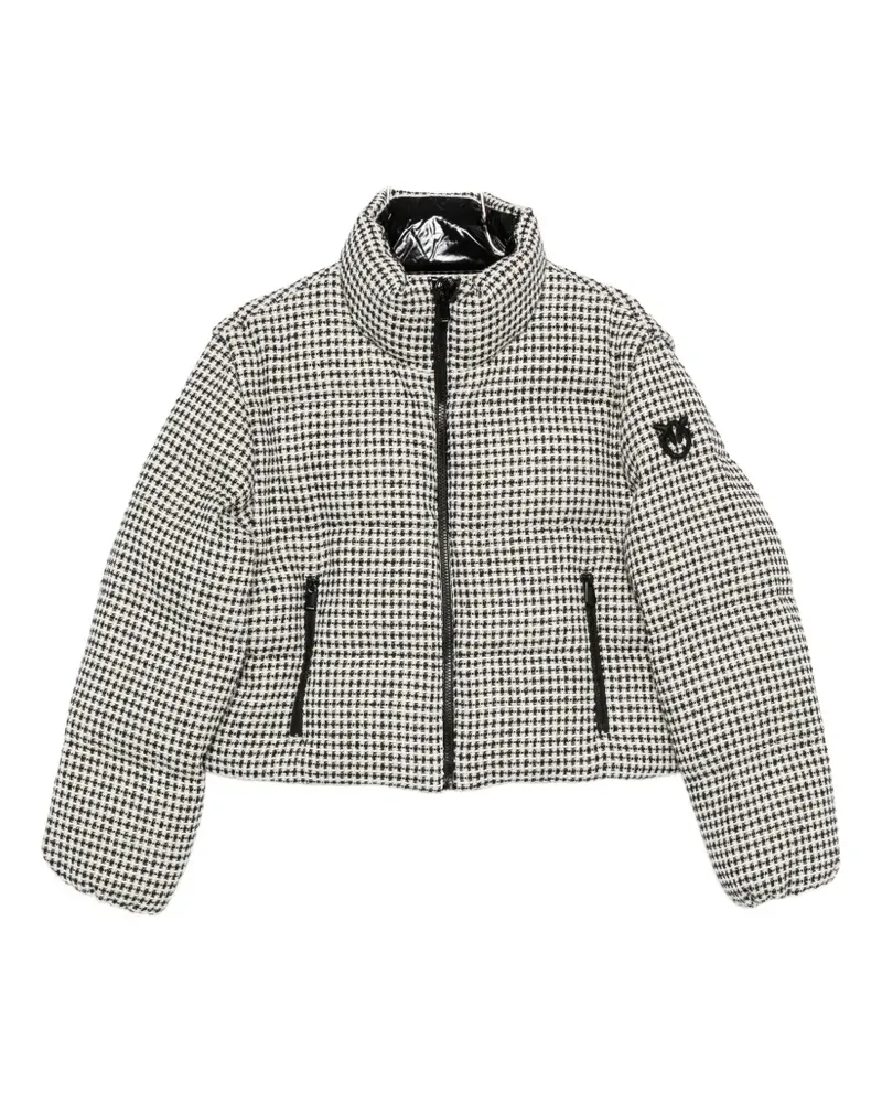 Pinko Jacke mit Hahnentrittmuster - Weiß Weiß