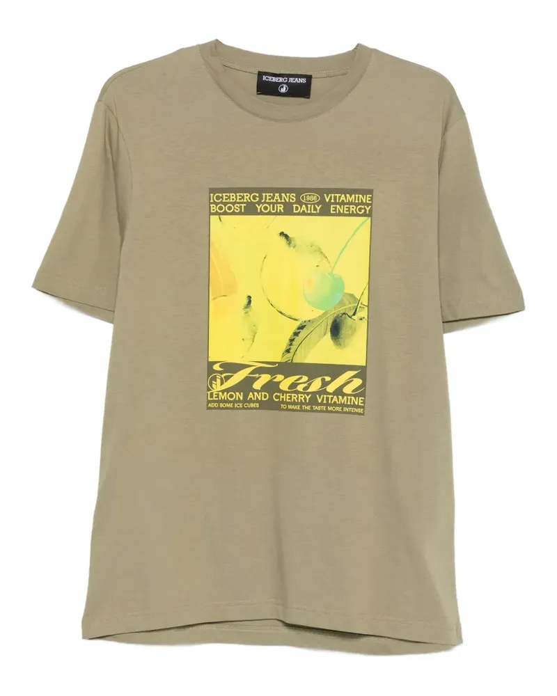 Iceberg graphic-print cotton T-shirt - Grün Grün