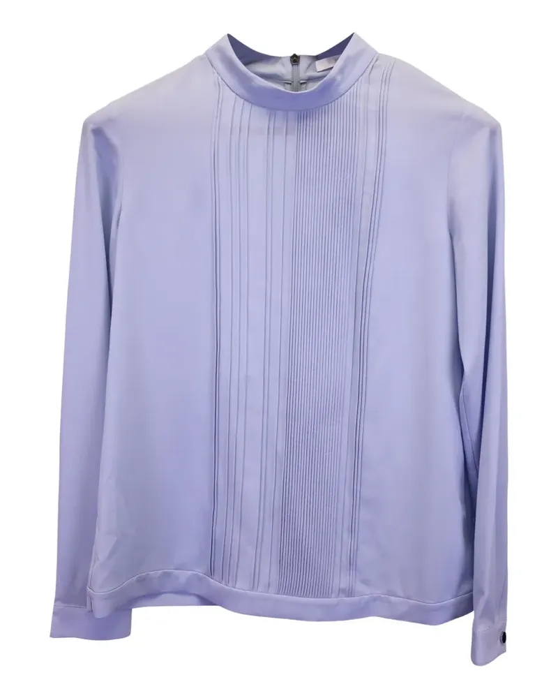 HUGO BOSS pleated-detail blouse - Blau Blau