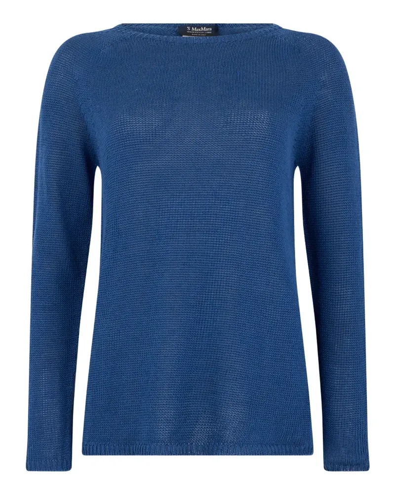 Max Mara Max Mara boat-neck long-sleeves top - Blau Blau