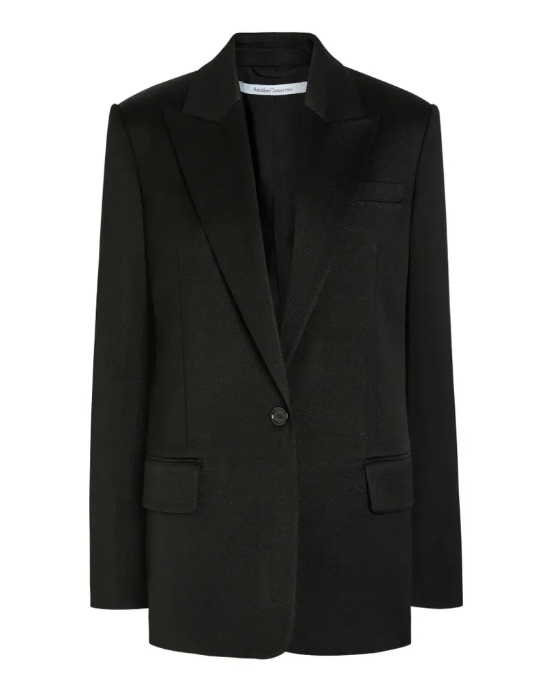 Another Tomorrow Sakko mit Klappentasche - Schwarz Schwarz